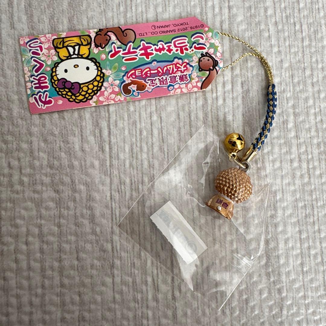 ご当地キティ　鎌倉大仏　ストラップ　根付け　ハローキティ