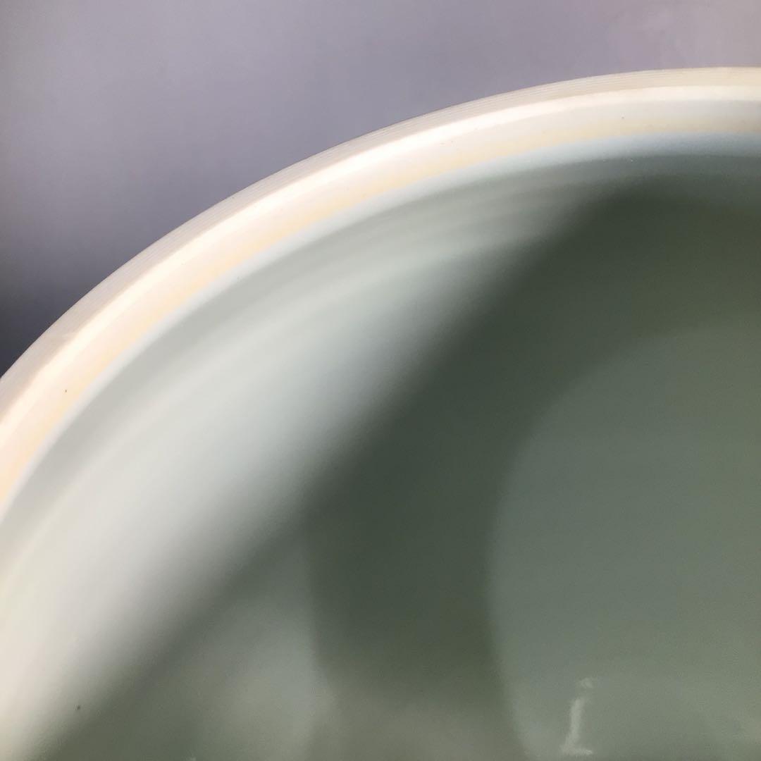 Ｍ８３７　水指　『平安桃山窯造』『染付山水人物文』『芋頭水指』　共箱　茶道具