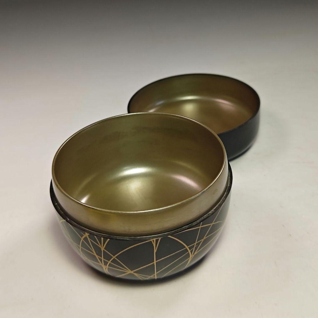 イ779 棗『新井司峰作』『銀時　武蔵野蒔絵　平棗　共箱』茶器　茶入　茶道具