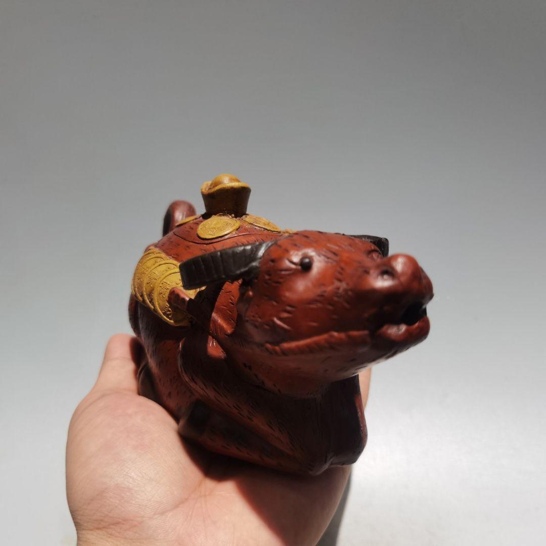 新品『中国茶器・招財進宝壺・こげ茶色』中国茶文化・茶道