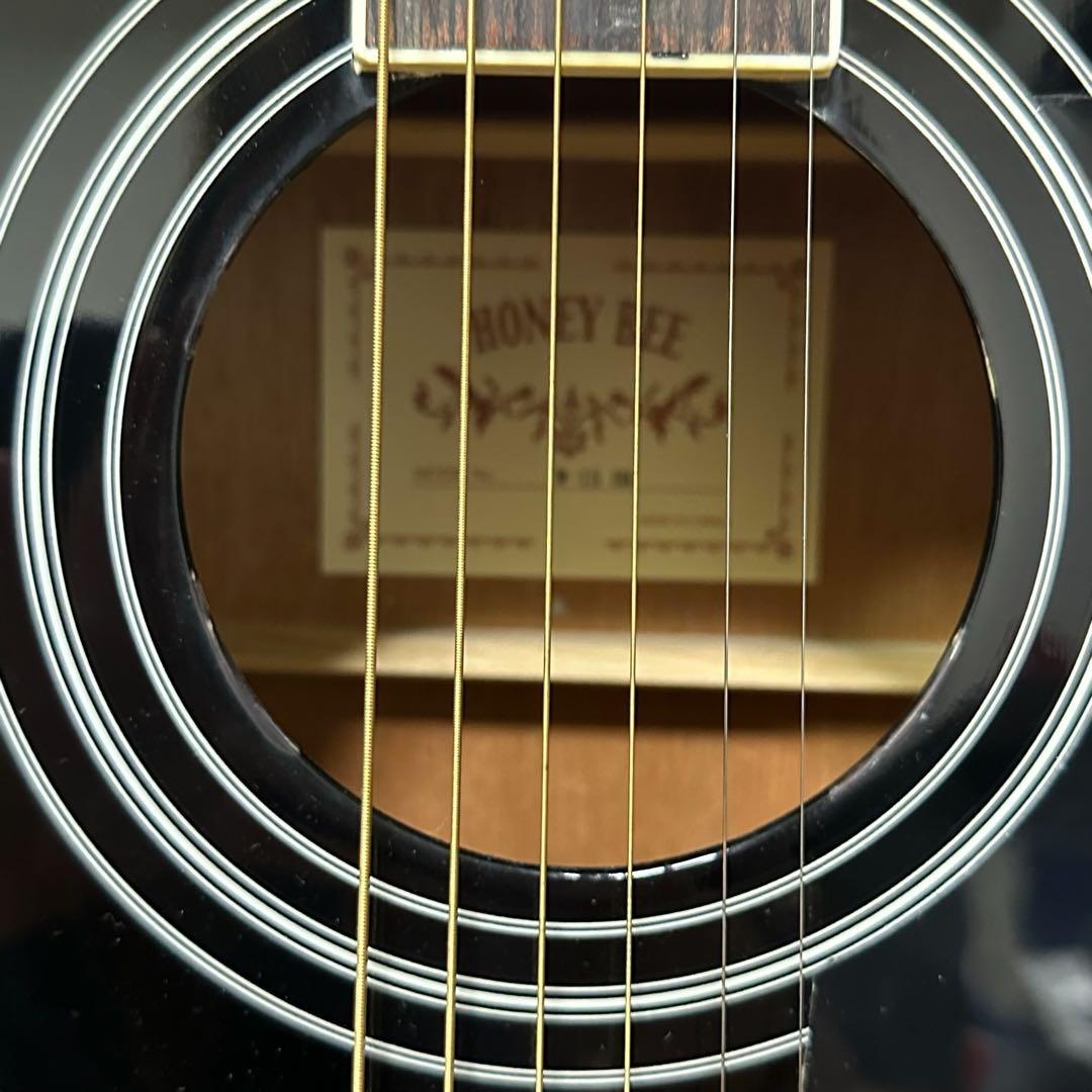 HONEY BEE W-15 BK ギター　ケース付き　黒