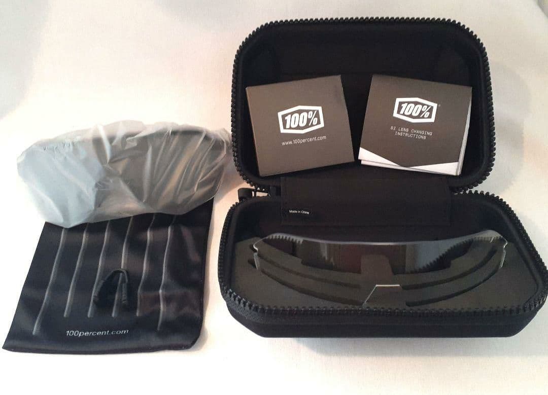 100% S2 ブラック スモークレンズ ワンハンドレッド サングラス