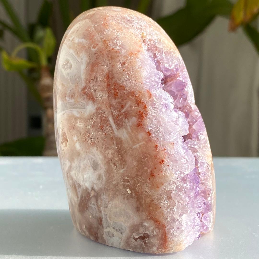 【 天然石 ピンクアメジスト アメジスト 原石 ドゥルージー ドーム B 】