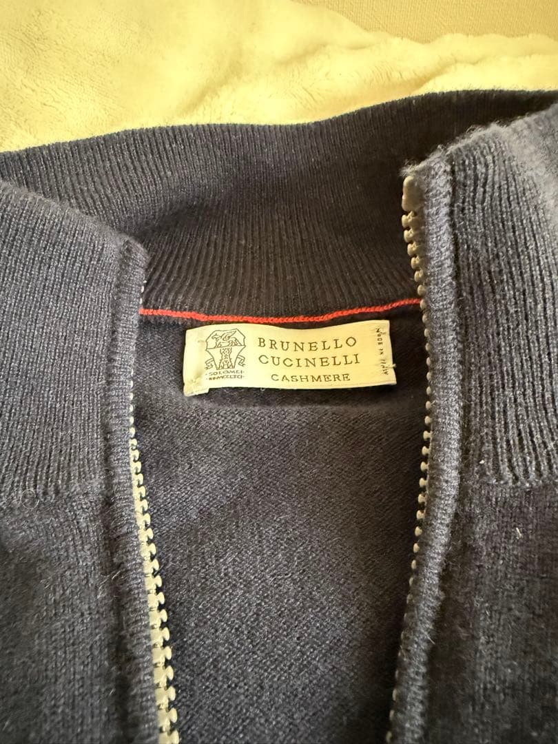 BRUNELLO CUCINELLI カシミヤ ジップアップセーター