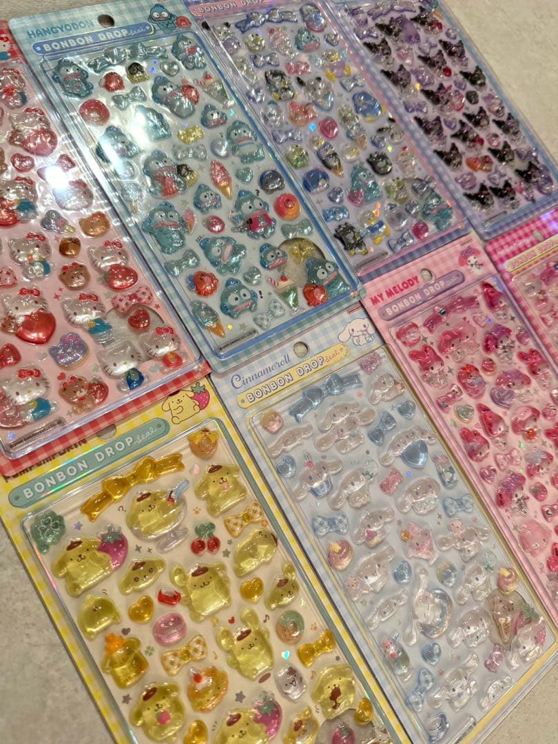 【新品・正規品】ボンボンドロップシール サンリオ 第二弾8種