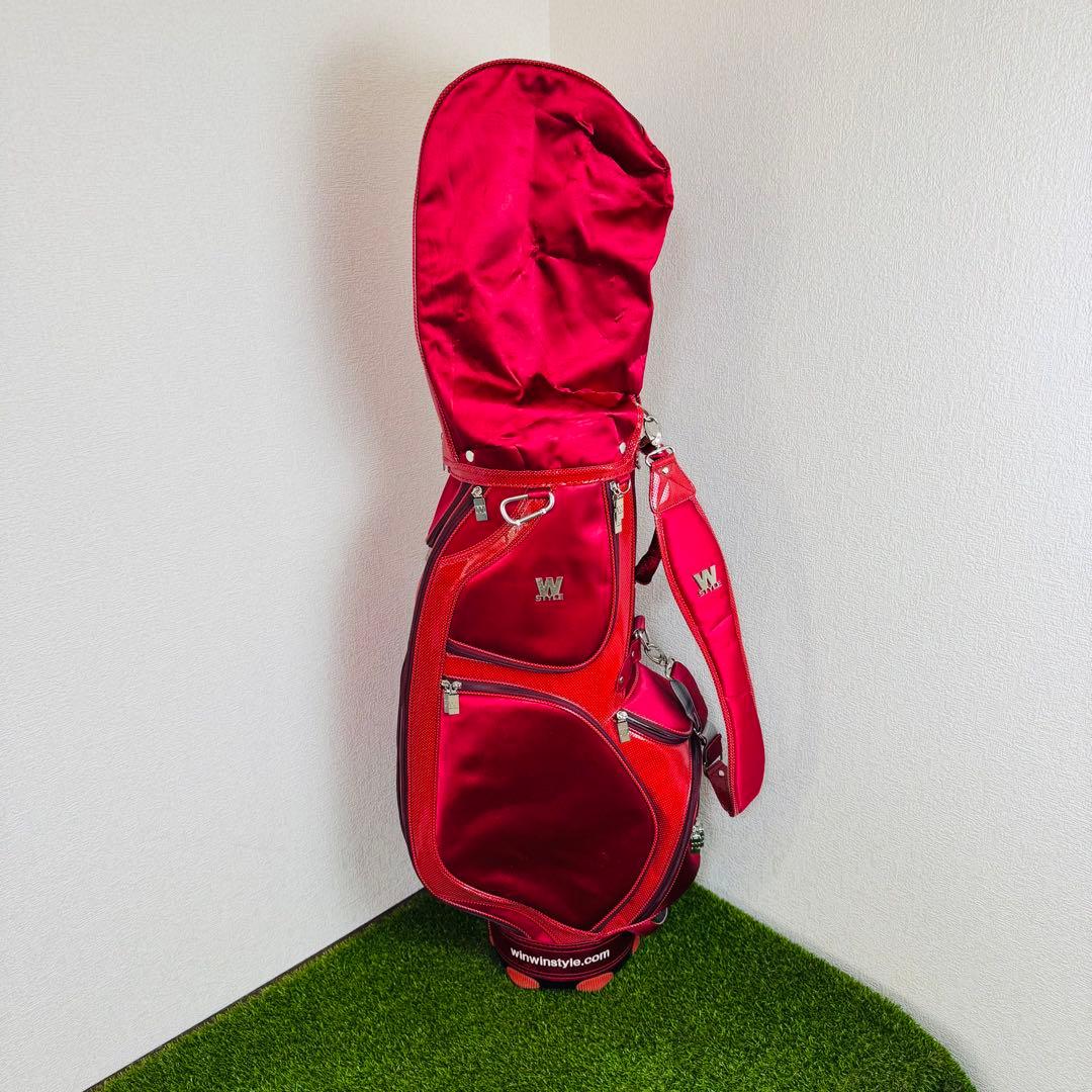 【人気カラー】winwin style キャディバッグ 赤