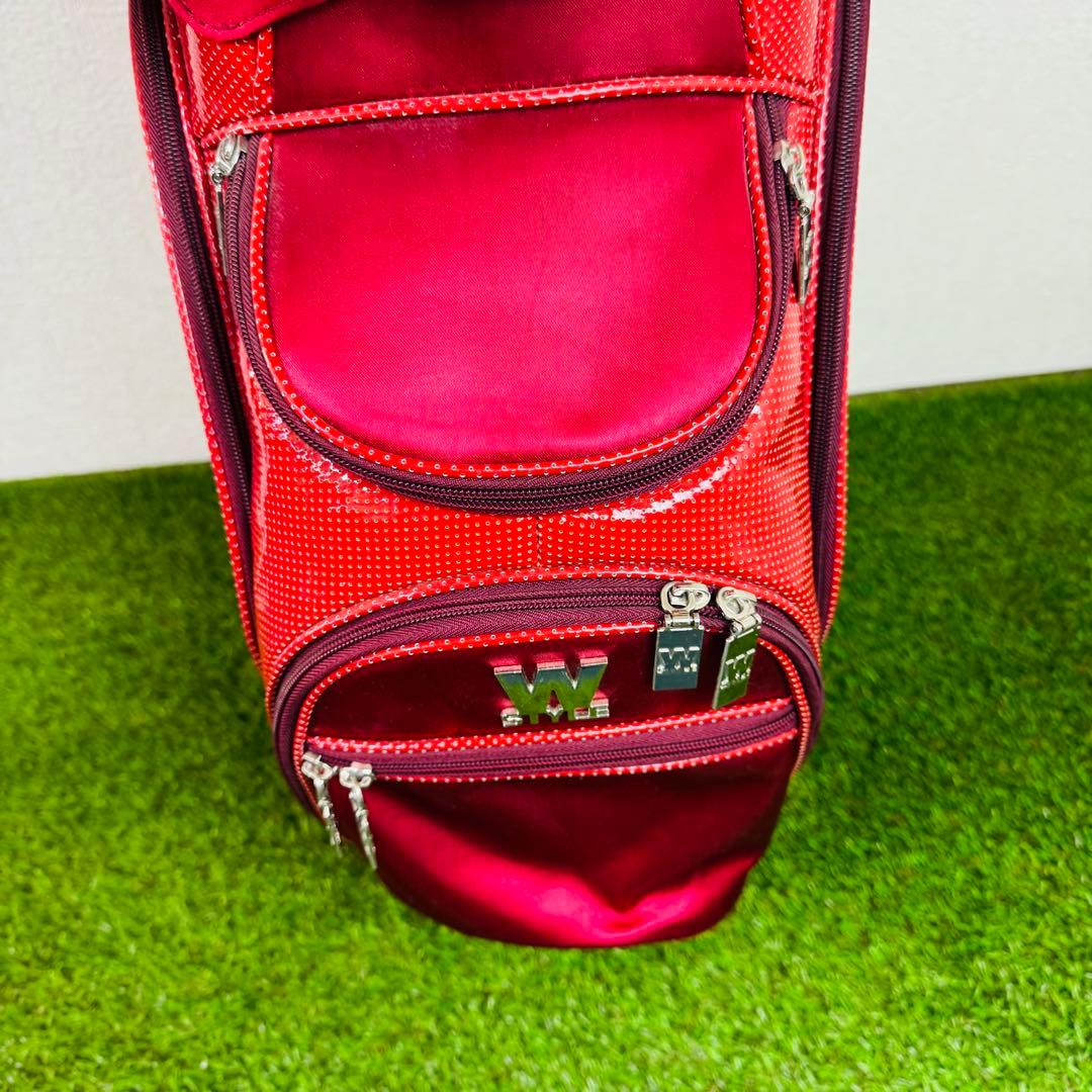 【人気カラー】winwin style キャディバッグ 赤