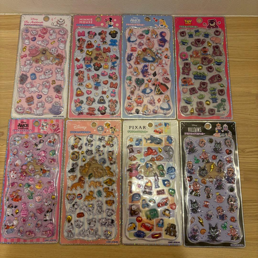 【国内正規品】ディズニー プチドロップステッカー 8枚セット
