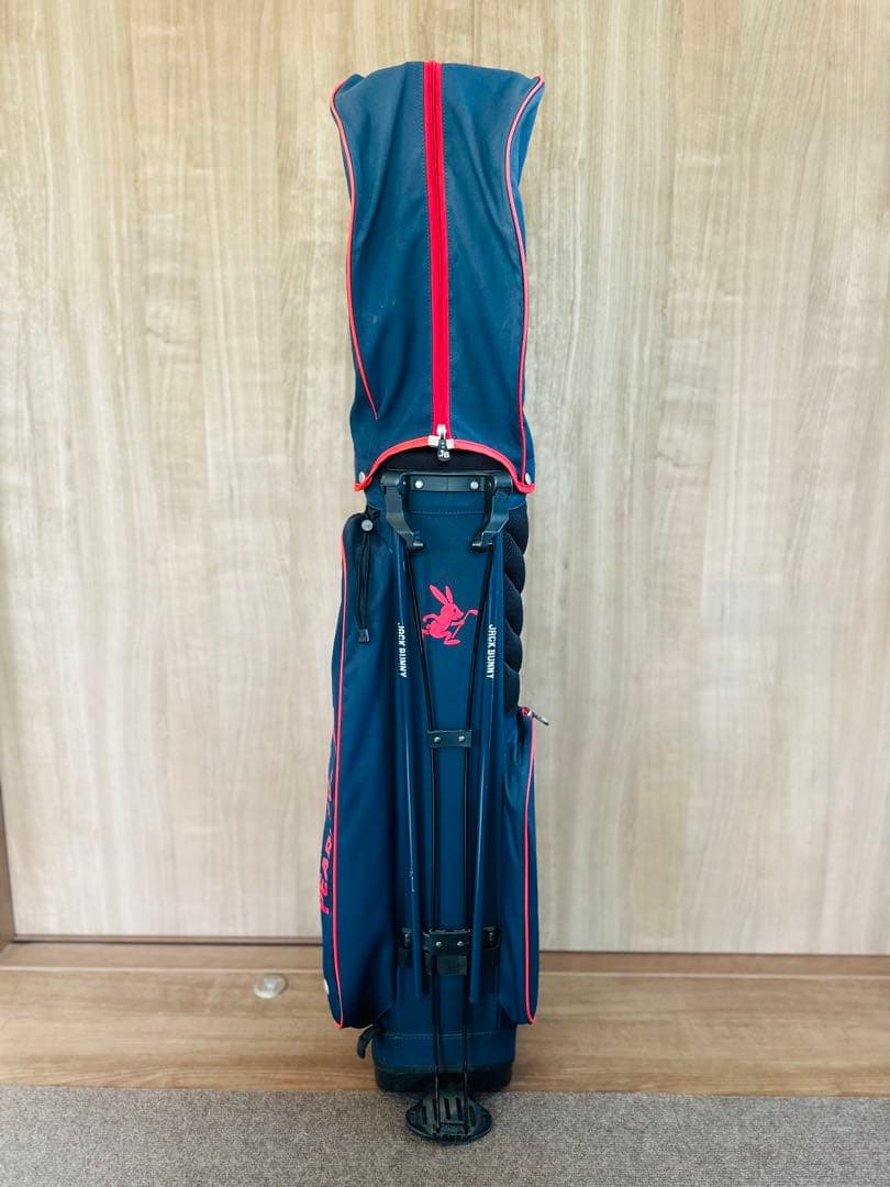 JACK BUNNY ジャックバニー　キャディバッグ ネイビー/レッド