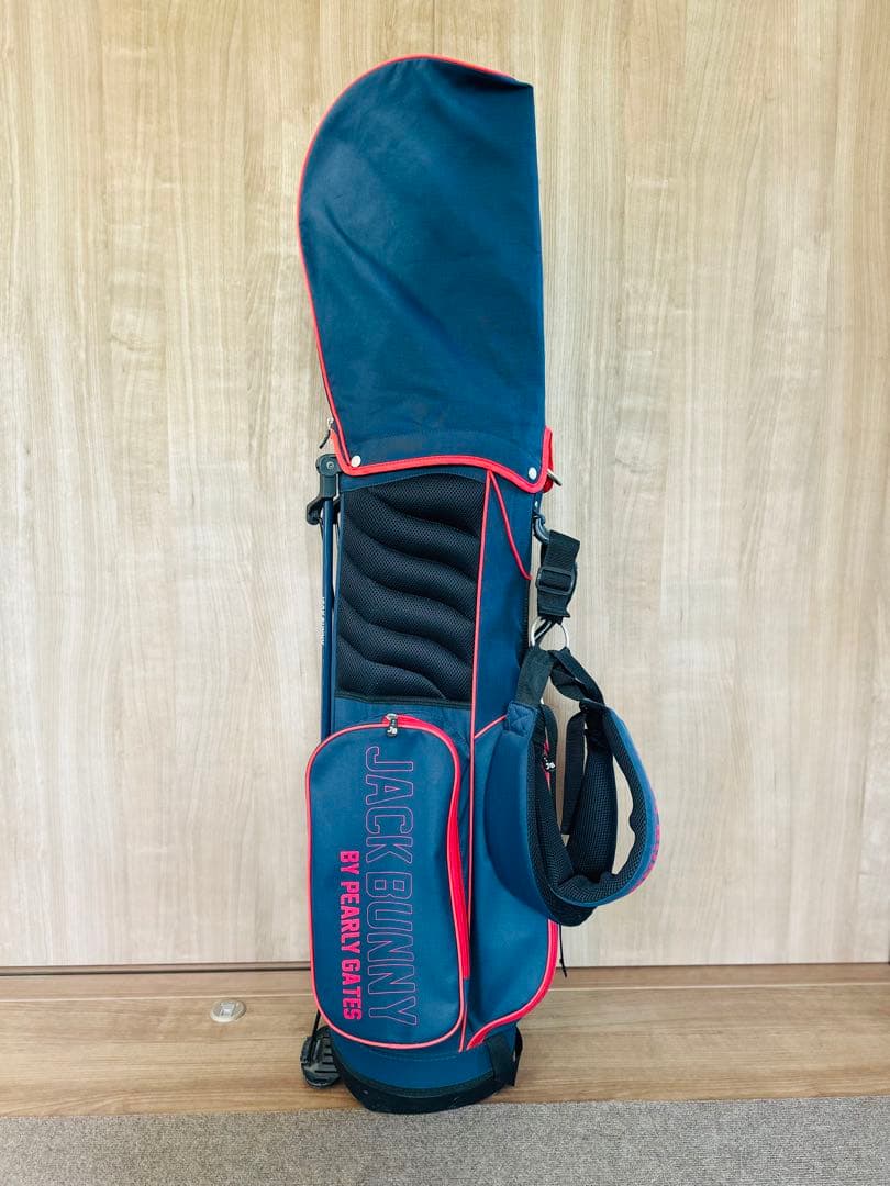 JACK BUNNY ジャックバニー　キャディバッグ ネイビー/レッド