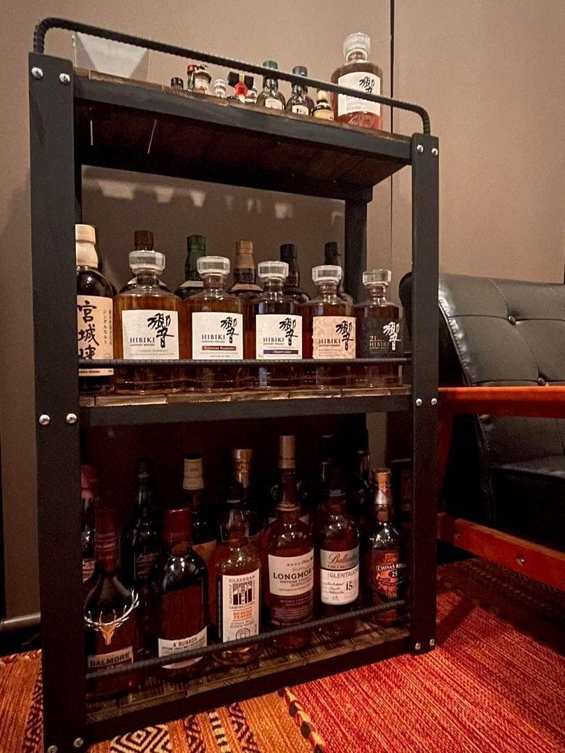 ウィスキーラック　男前インテリア　インダストリアル　収納　お酒　多肉 1024