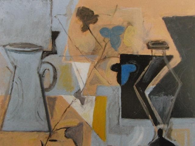 島田鮎子、【ふたつの器とひとつの枝】、希少な限定額装用画集画