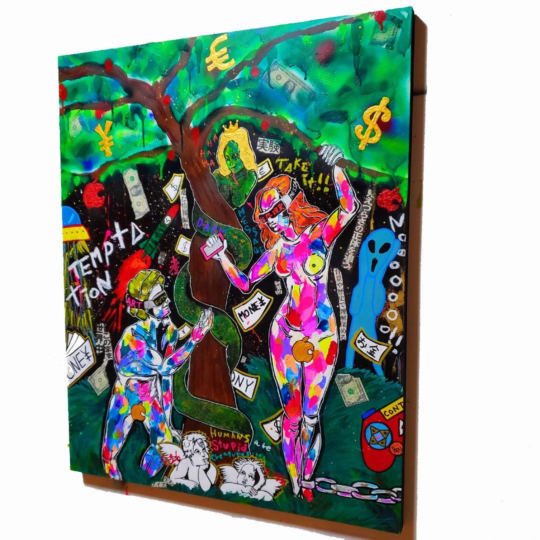 【一点物アートSALE/F25号】EDEN《陰謀論:都市伝説》