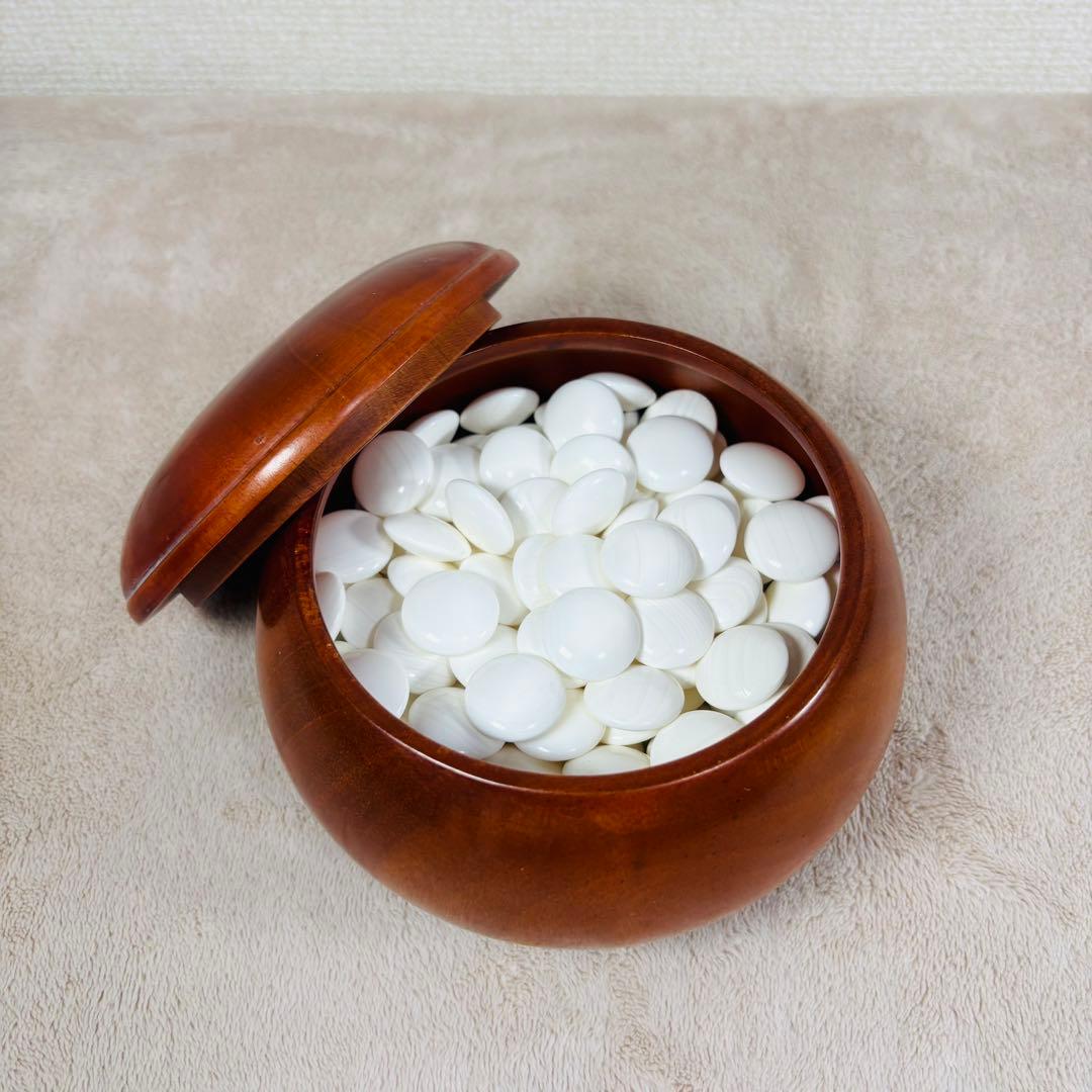 碁石　囲碁 碁笥 蛤碁石 那智黒 34号　桜特大　白180 黒181