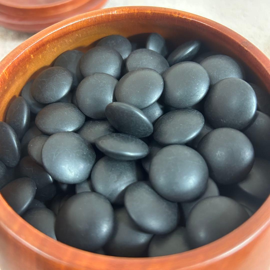 碁石　囲碁 碁笥 蛤碁石 那智黒 34号　桜特大　白180 黒181