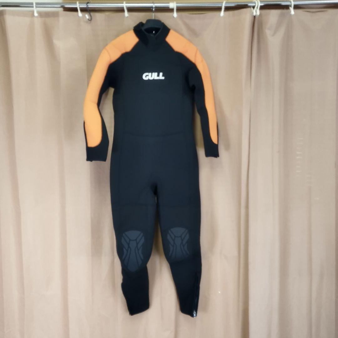 極美品　GULL ウエットスーツ サイズMLW 黒/オレンジ