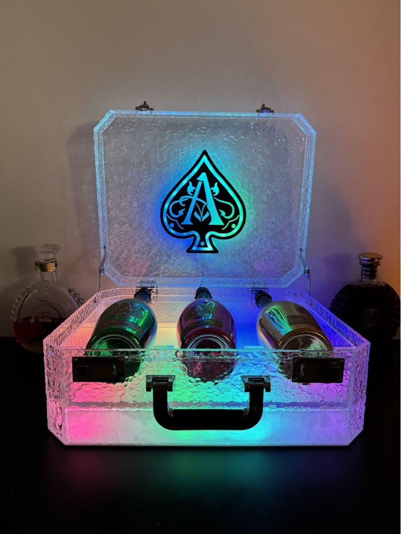 ボトルケース　LED　アルマンド アタッシュケース ディスプレイ シャンパン