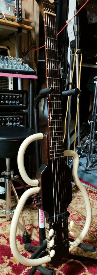 アリア.シンソニード.6弦エレキギター ダークブラウン