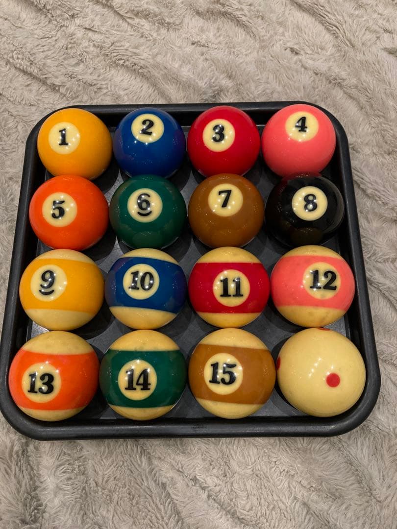 スーパーアラミスプロ TV プロカップ　ビリヤードボール　ボールトレイ付き