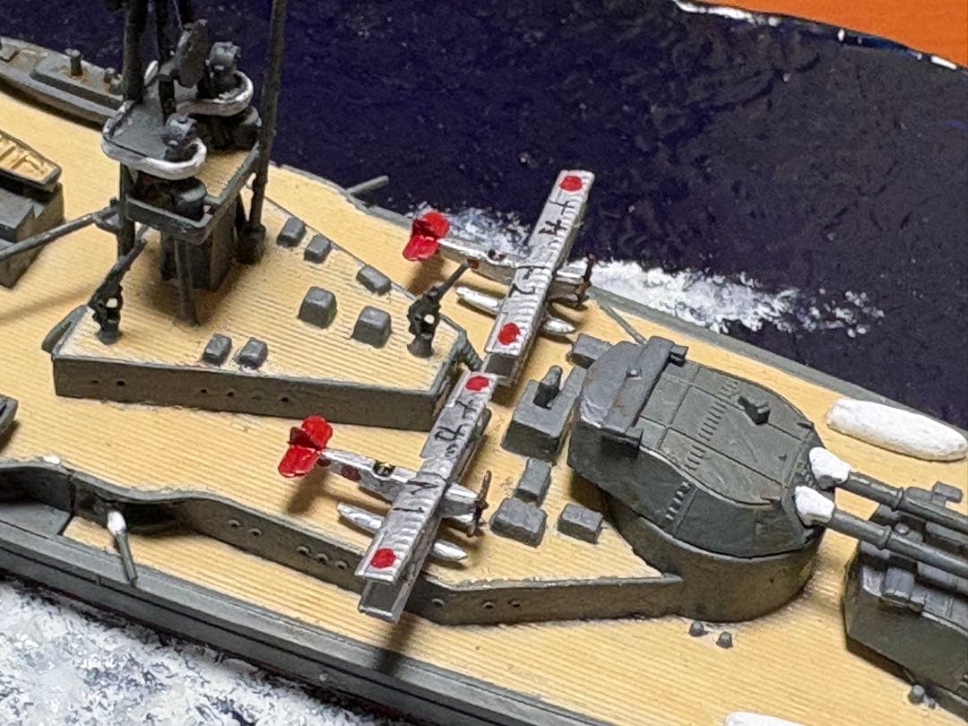 戦艦長門湾曲煙突　完成品