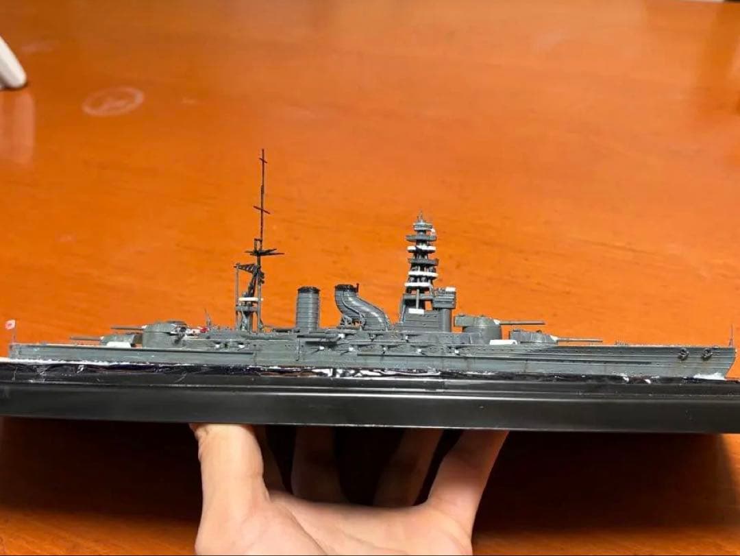 戦艦長門湾曲煙突　完成品