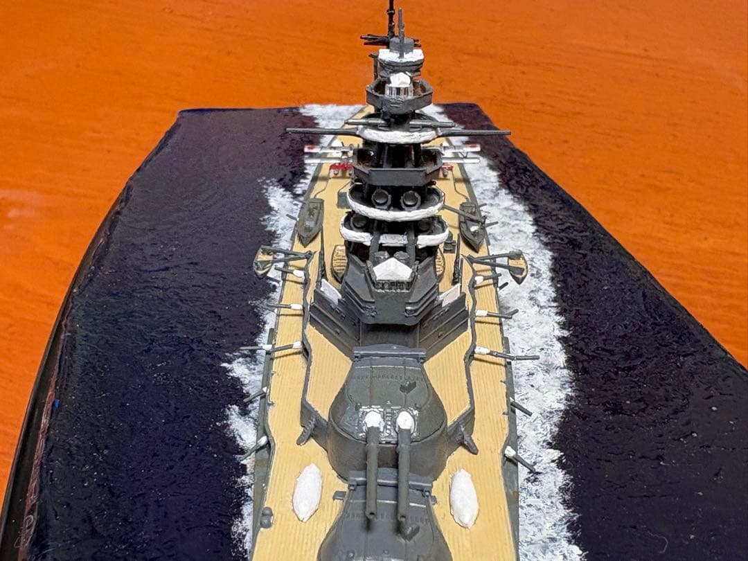 戦艦長門湾曲煙突　完成品