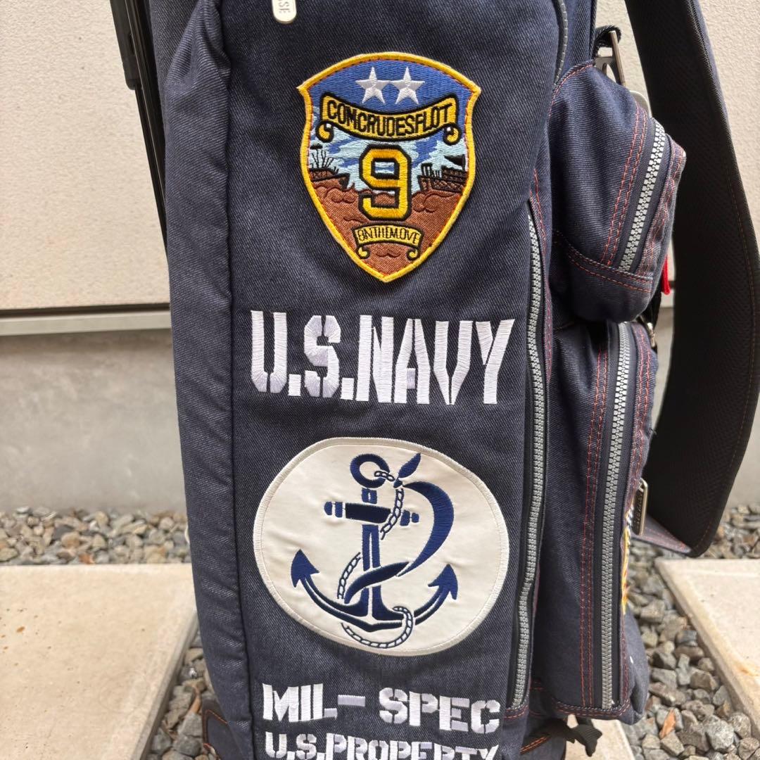 希少 デニム生地 アーミーベースコレクション スタンドキャディバッグ ゴルフ