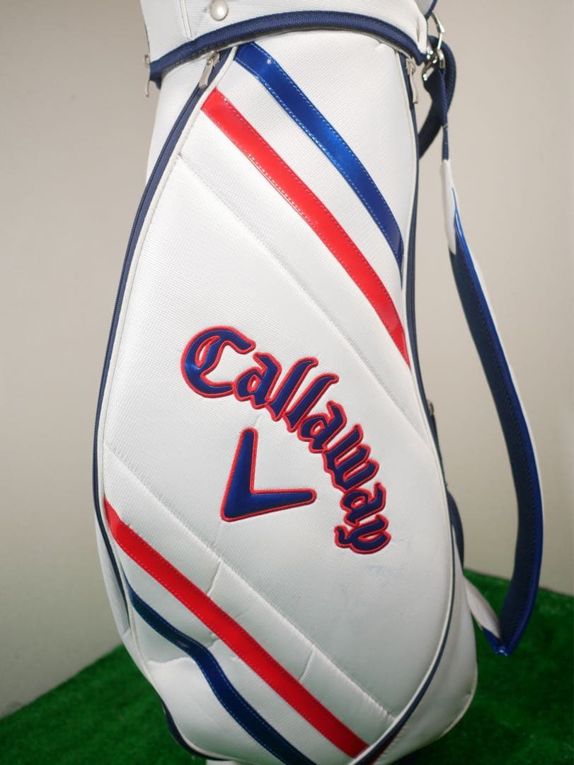 t*5様 Callaway ゴルフバッグ ホワイト レッド ブルー　トリコロール