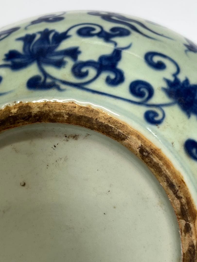 中国清時代　青花染付花瓶　重さ:4900g