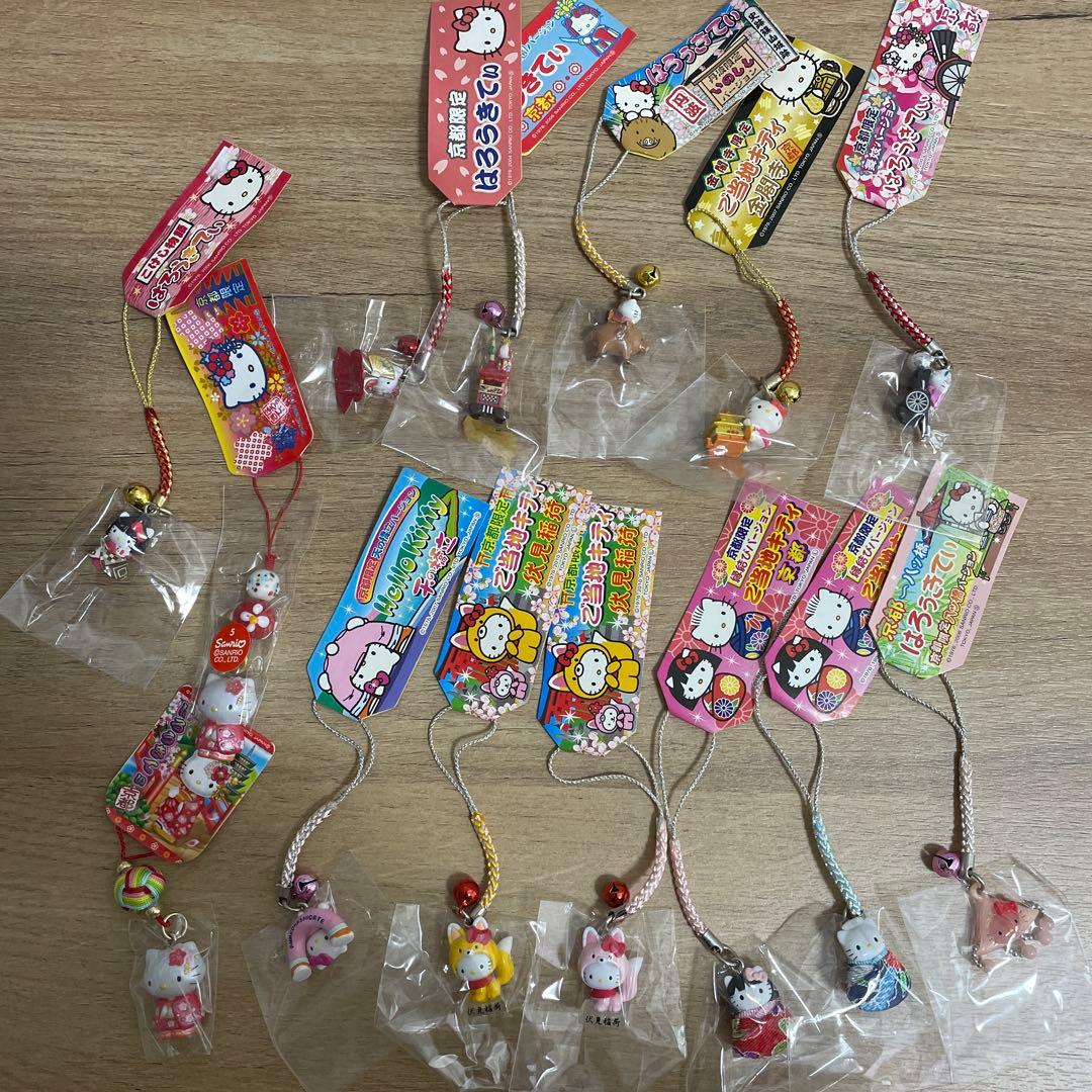 ご当地キティ　ハローキティ 京都　ストラップセット 14組セット