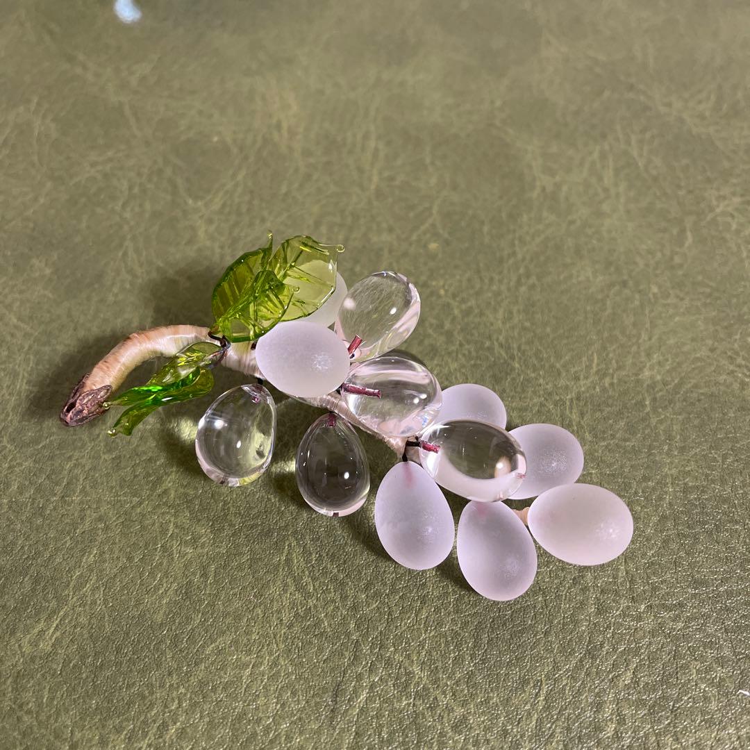 ヴェネチアングラス　ムラーノガラス　ぶどう　ガラス細工　イタリア　ヴィンテージ