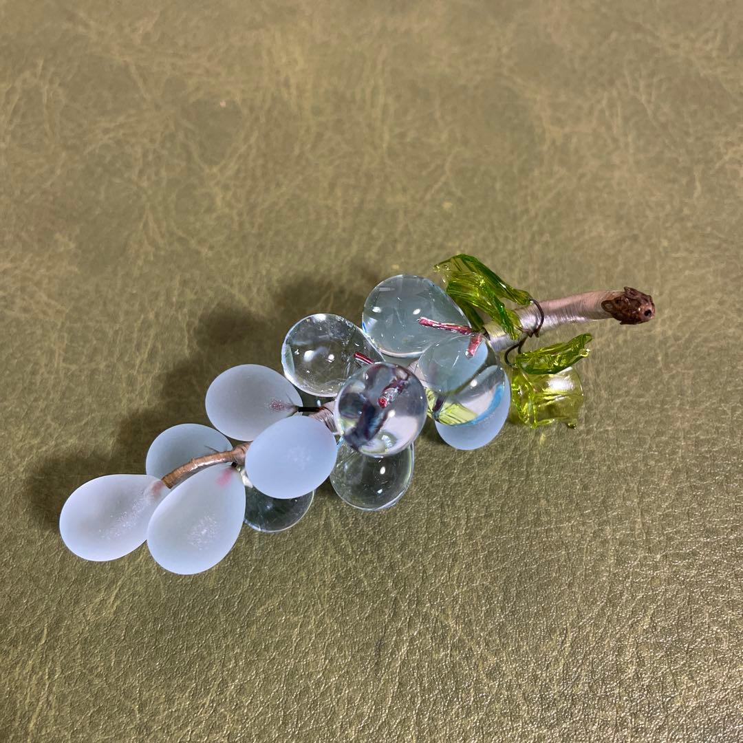 ヴェネチアングラス　ムラーノガラス　ぶどう　ガラス細工　イタリア　ヴィンテージ