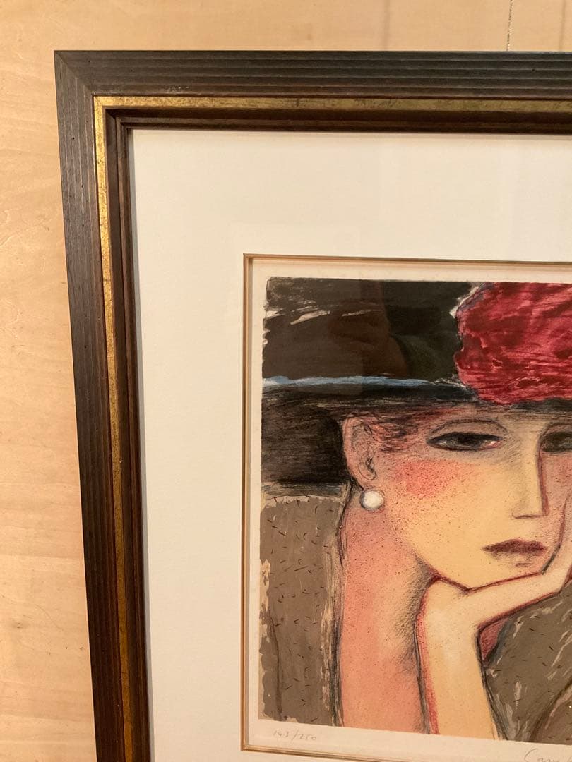 カシニョール　「ポンポンルージュ」　リトグラフ　直筆サイン・エディション有り