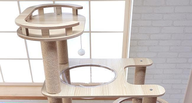 木製 キャットタワー 宇宙船カプセル 大型猫 据え置き型 多頭飼い おしゃれ