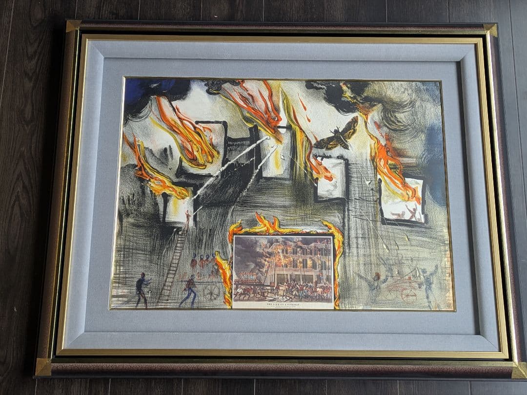 サルバドール・ダリ　ファイアー　ファイアー　ファイアー 180 /250手書き