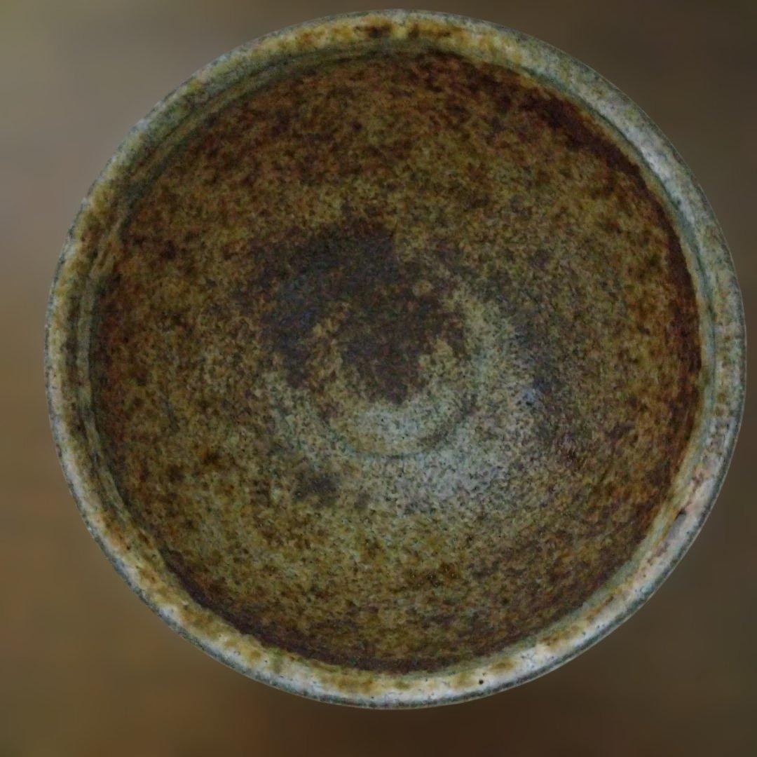 布志名焼　舩木研兒さんの「淡鐵釉藁描茶碗」