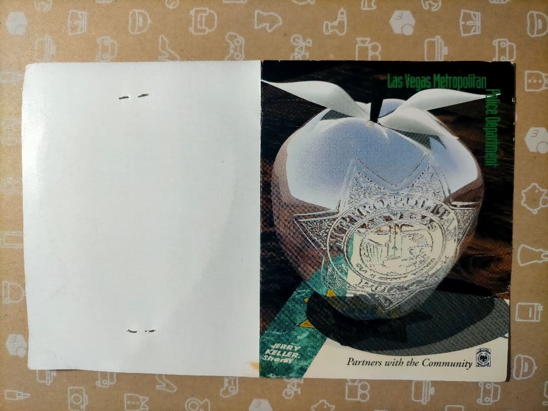 ☆ア❻。「アメリカ.ラスベガス市警察ワッペン…台紙付き」。