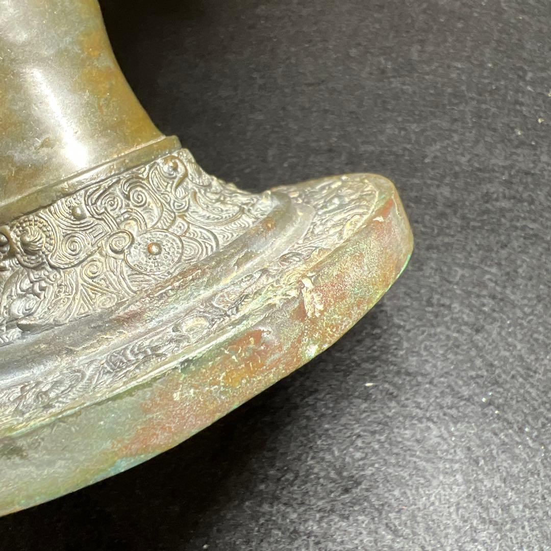 古代中国　古銅蓋物　木箱付　1740g/高さ約19.5㎝ 東Y7-1229☆2F