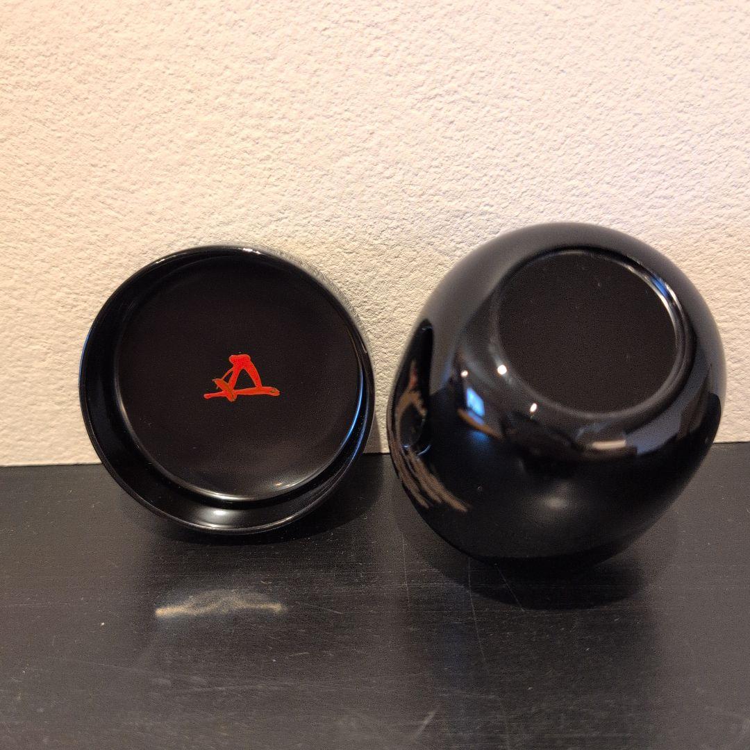 舟山水蒔絵　中棗　中村宗哲　鵬雲斎花押　共箱