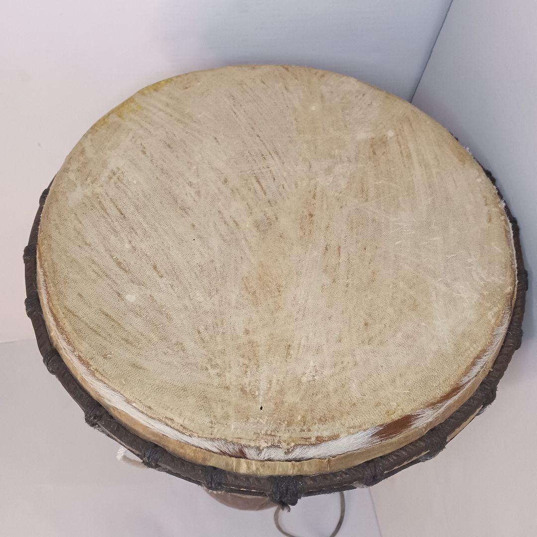 ニンバ ジャンベ 民族楽器大型 64㌢ 太鼓 打楽器 アフリカ民族楽器 木製