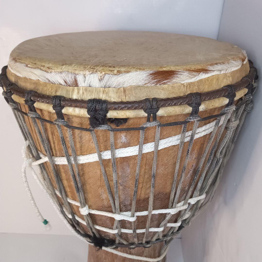 ニンバ ジャンベ 民族楽器大型 64㌢ 太鼓 打楽器 アフリカ民族楽器 木製