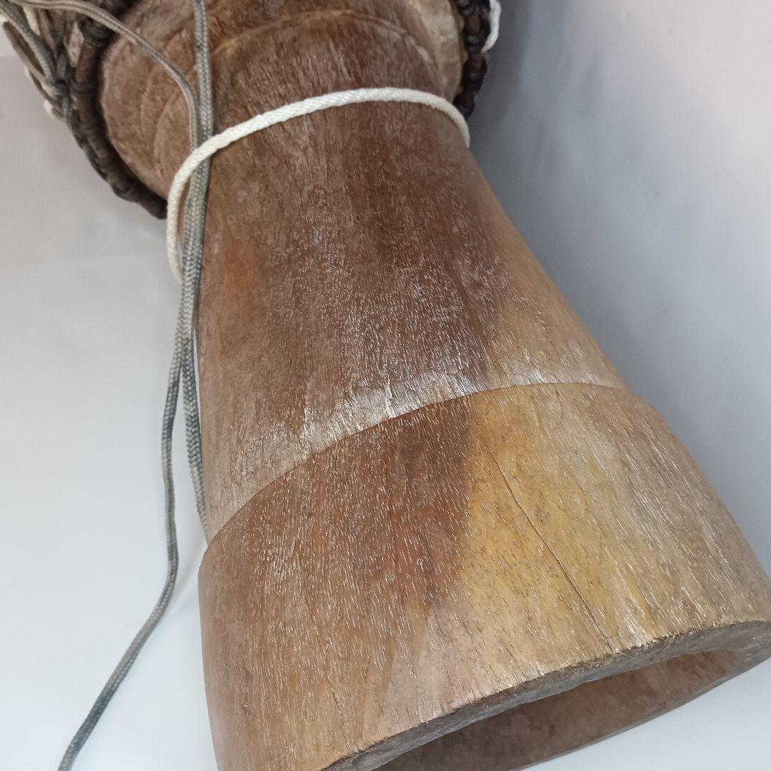 ニンバ ジャンベ 民族楽器大型 64㌢ 太鼓 打楽器 アフリカ民族楽器 木製