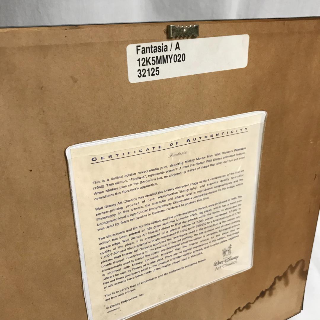 ディズニー ファンタジア リトグラフ 版画 ミッキー Art Classics