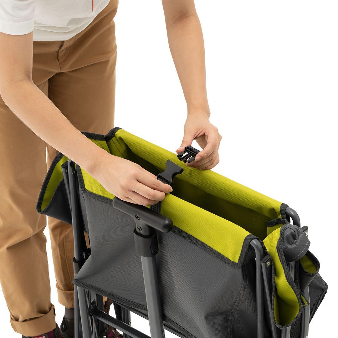 ROSY 折りたたみキャリーカート グレー/ライム