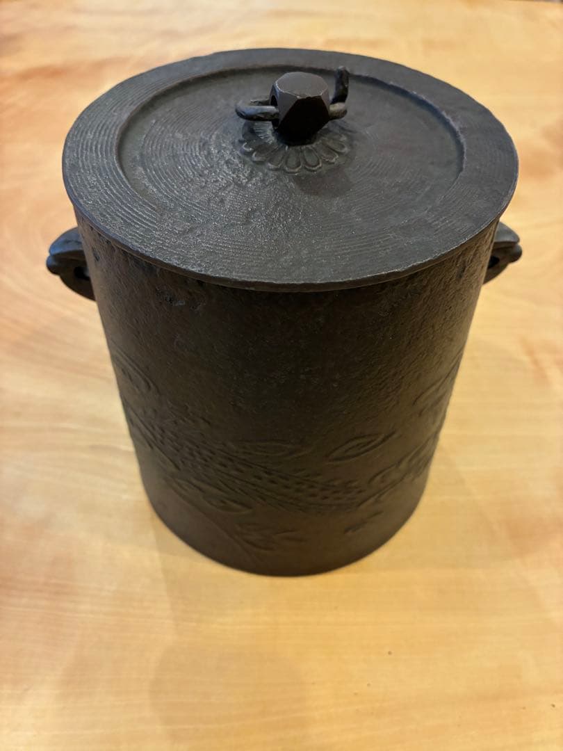 人間国宝 高橋敬典 雲龍釜 （小） 釣釜 吊釜 茶道具 共箱