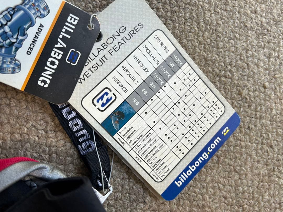 Billabong フルスーツ ウェットスーツ 黒/赤