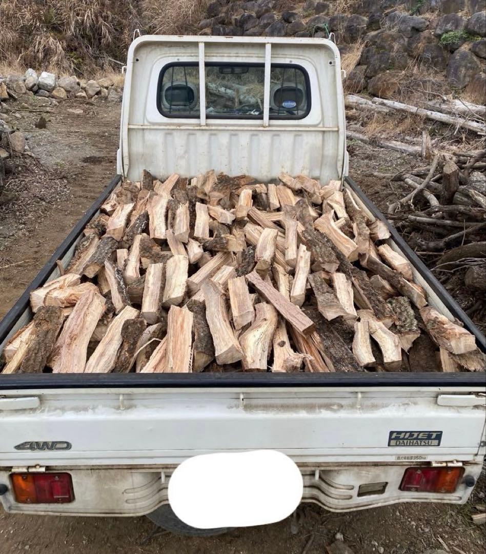 【引取限定】静岡県東部　広葉樹　軽トラ一杯分　薪　薪ストーブ用　キャンプ