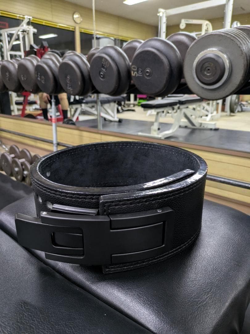 レバーアクションベルト 可変式パワーベルト オールブラック 13ｍｍ Lサイズ