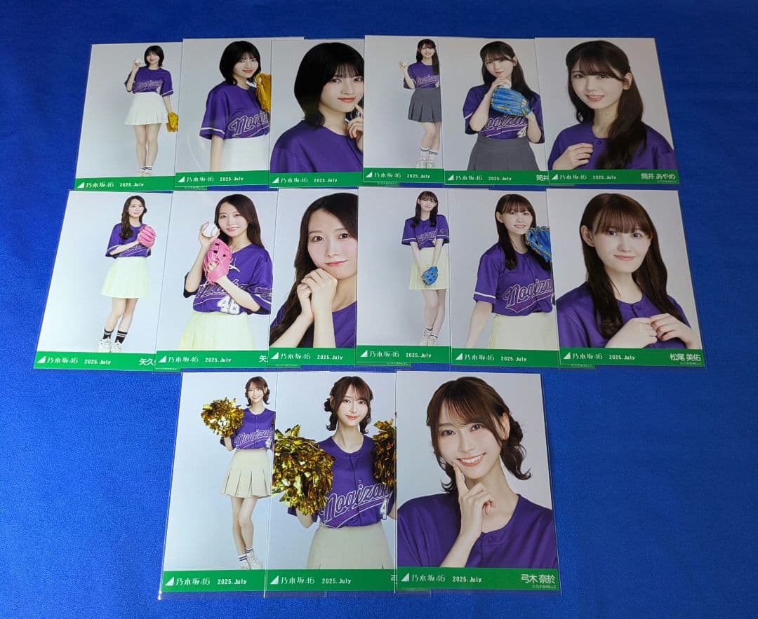 乃木坂46 ベースボールシャツ2025　生写真　３９コンプ　１１７枚　フルコンプ