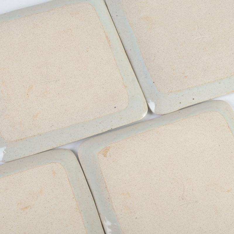 和食器　茶懐石　幸兵衛窯　絵変四方皿　銘々皿　五客　共箱　N　9420